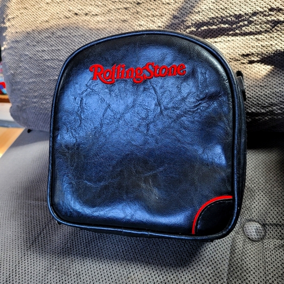 ⭐Rolling Stone Black Leather Carry Case⭐ - Picture 1 of 7
